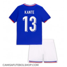 Camisa de time de futebol França Kante #13 Replicas 1º Equipamento Infantil Europeu 2024 Manga Curta (+ Calças curtas)